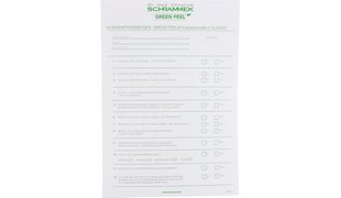 DR. MED. SCHRAMMEK Green Peel® Fragebogen-Block DIN A4
