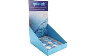 SPIRULARIN® Mousse Thekendisplay aus Karton leer für 12 Dosen
